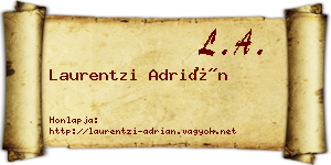 Laurentzi Adrián névjegykártya